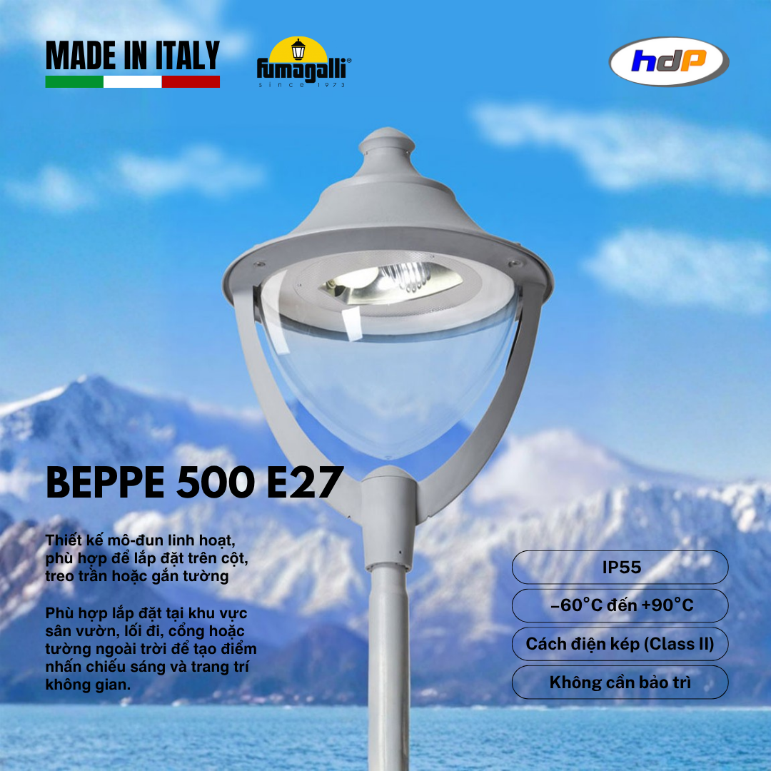 Đèn gắn cột - BEPPE 500 E27