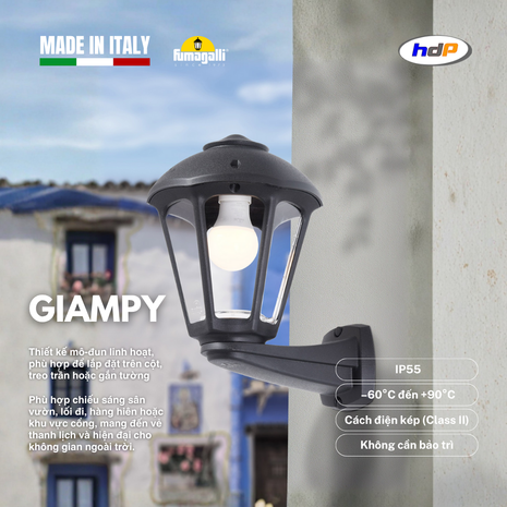 Đèn gắn tường tân cổ điển - GIAMPY BLACK