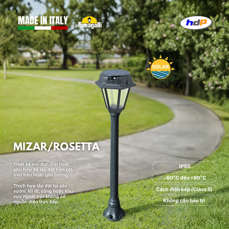 Đèn trụ năng lượng mặt trời - MIZAR/ROSETTA
