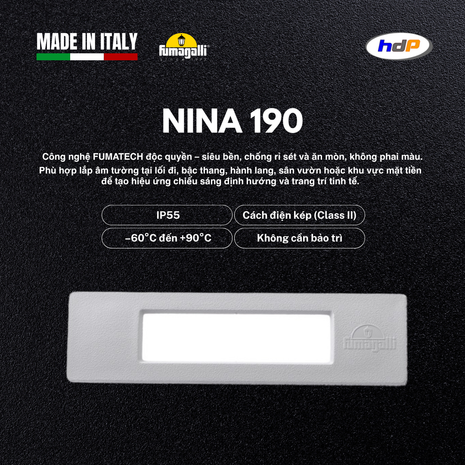 đèn gắn tường lối đi Nina 190