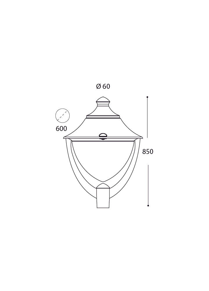 Đèn gắn cột - BEPPE 500 E27