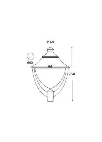 Đèn gắn cột - BEPPE 500 E27