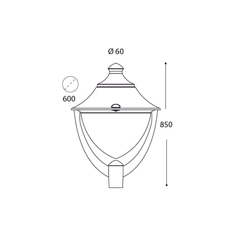 Đèn gắn cột - BEPPE 500 E27