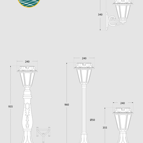 Đèn trụ năng lượng mặt trời - MIZAR/ROSETTA