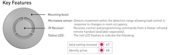 Bộ cảm biến Helvar - 313 Low-Profile Microwave Detector