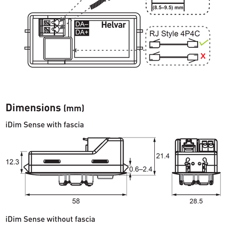 Bộ cảm biến Helvar - 315 iDim Sense System Sensor