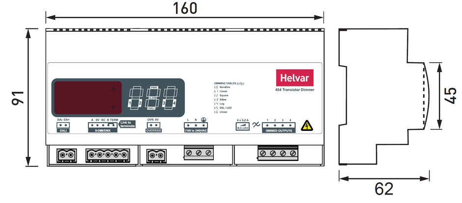 Bộ DIMMER Helvar - Transistor Dimmer (454)