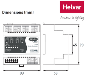 Bộ Relay Helvar - Relay Unit 490 2 × 2.3 A Blinds Controller
