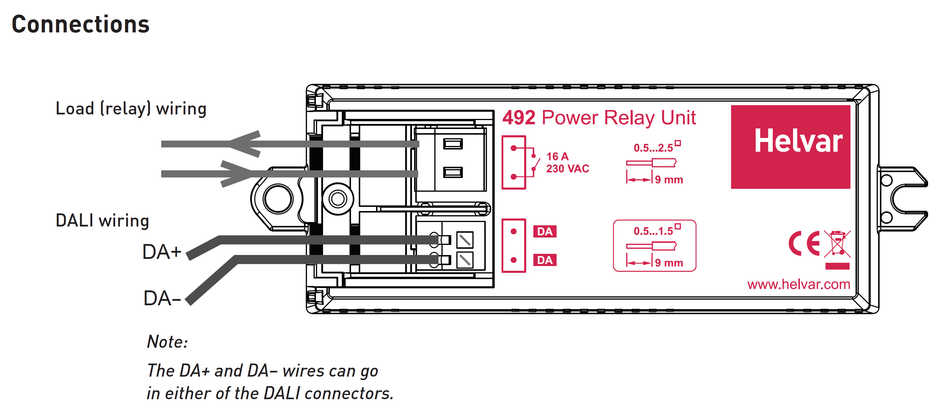 Bộ Relay Helvar - 492 16 A Power Relay Unit