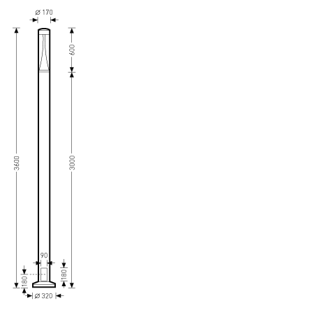 ĐÈN LED CỘT TRILUX - 8841LS-Ü 360-RB6L