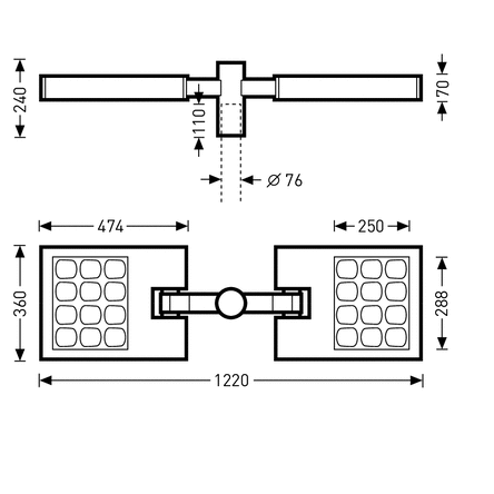 ĐÈN ĐƯỜNG LED TRILUX - ELLE III-M2-AB1R-LRA