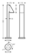 TRILUX BOLLARD HS 80 RM1L/300