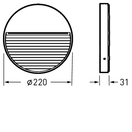 TRILUX WALL LIGHT Invego Circ W1 AM16L