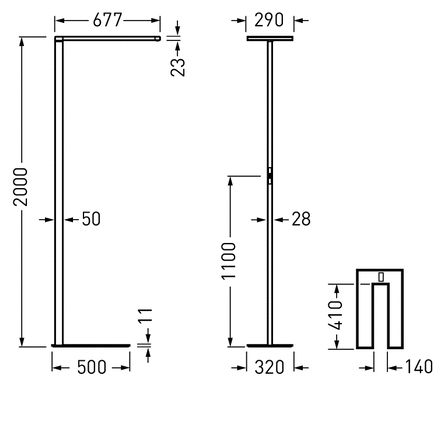 ĐÈN ĐỨNG LED TRILUX - LUCEOS ACT S SMC PAW-IL 150 ETDI