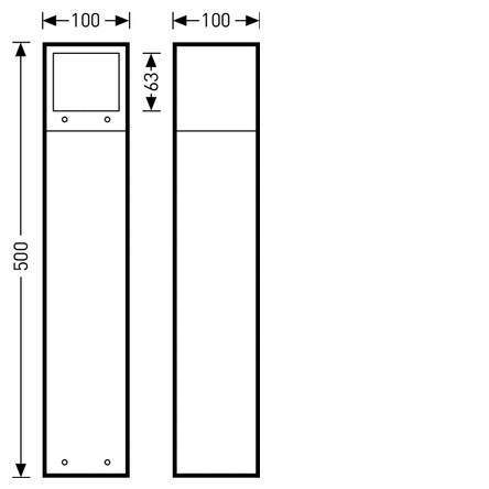 ĐÈN LED BOLLARD TRILUX - SKEO Q-B1-50-1 AM8R