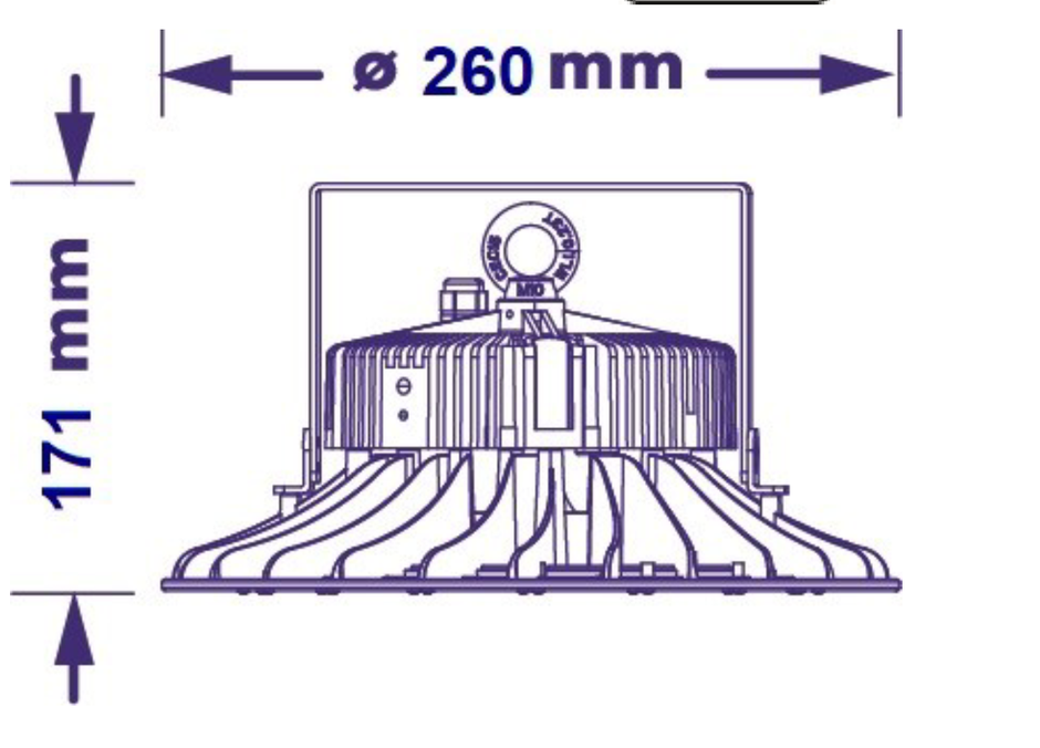 LED UFO Highbay 100W 66259- VERBATIM