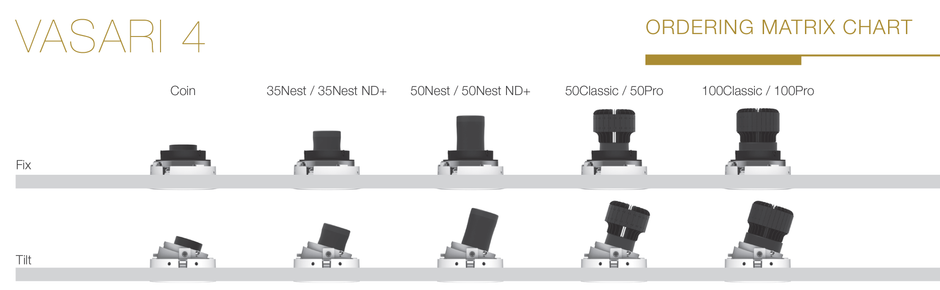 LED DOWNLIGHT ELR - VASARI 4 SQUARE TILT