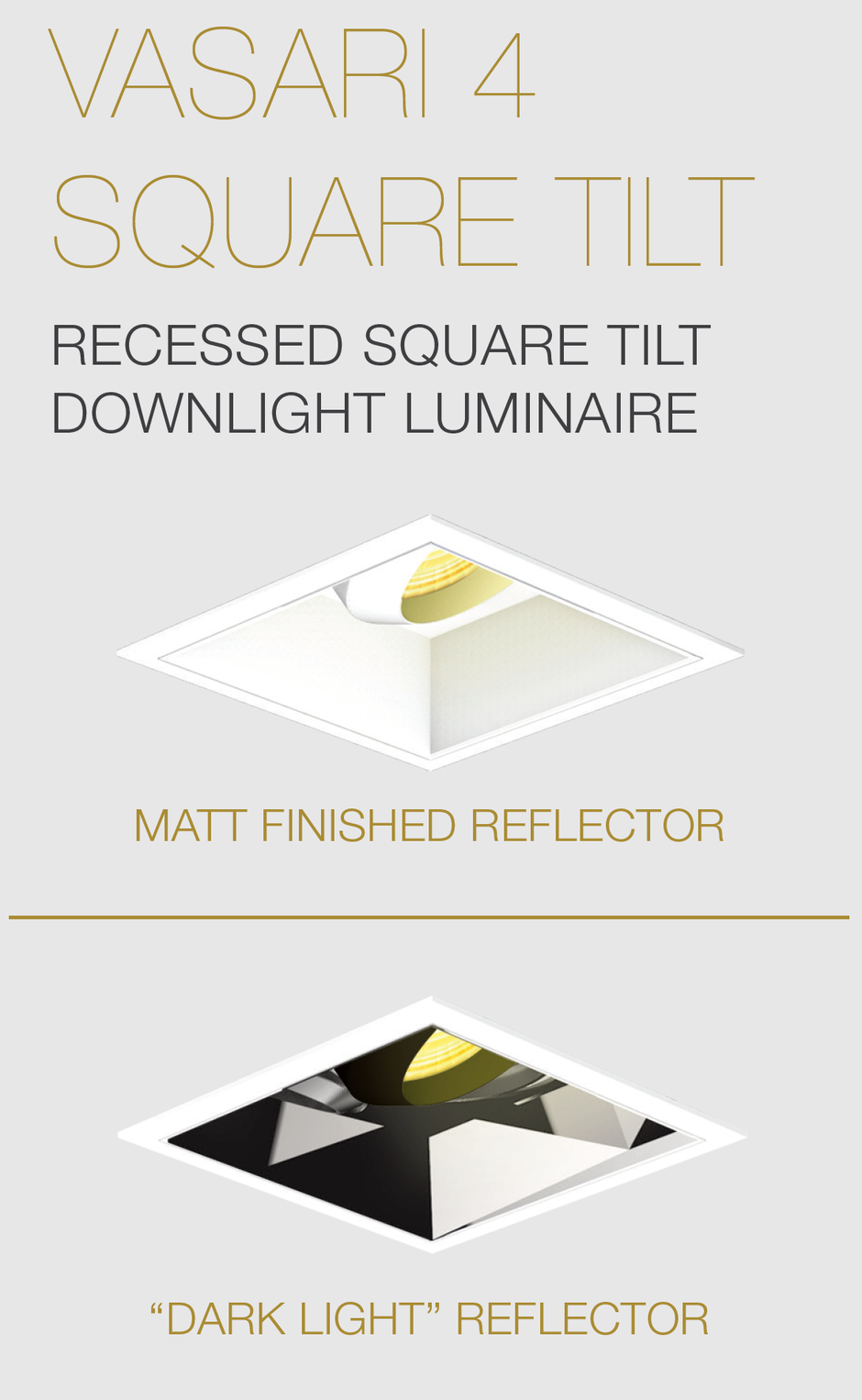 LED DOWNLIGHT ELR - VASARI 4 SQUARE TILT